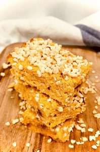 Bizcocho de boniato sin azúcar añadido.